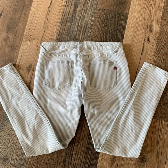 Vigoss Women's size 28W/29L Blue & White  "The Jagger" Skinny Striped Jeans - Picture 5 of 10